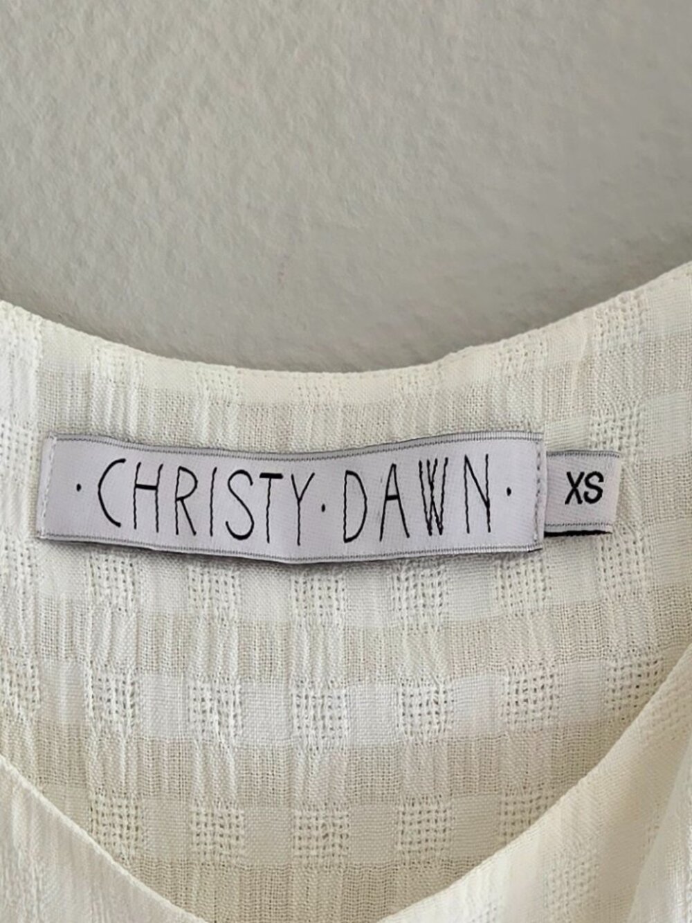 Christy Dawn "The Nicks" Dress in Ivory/Cream Ruffle Midi size XS Bohemian - Picture 4 of 17